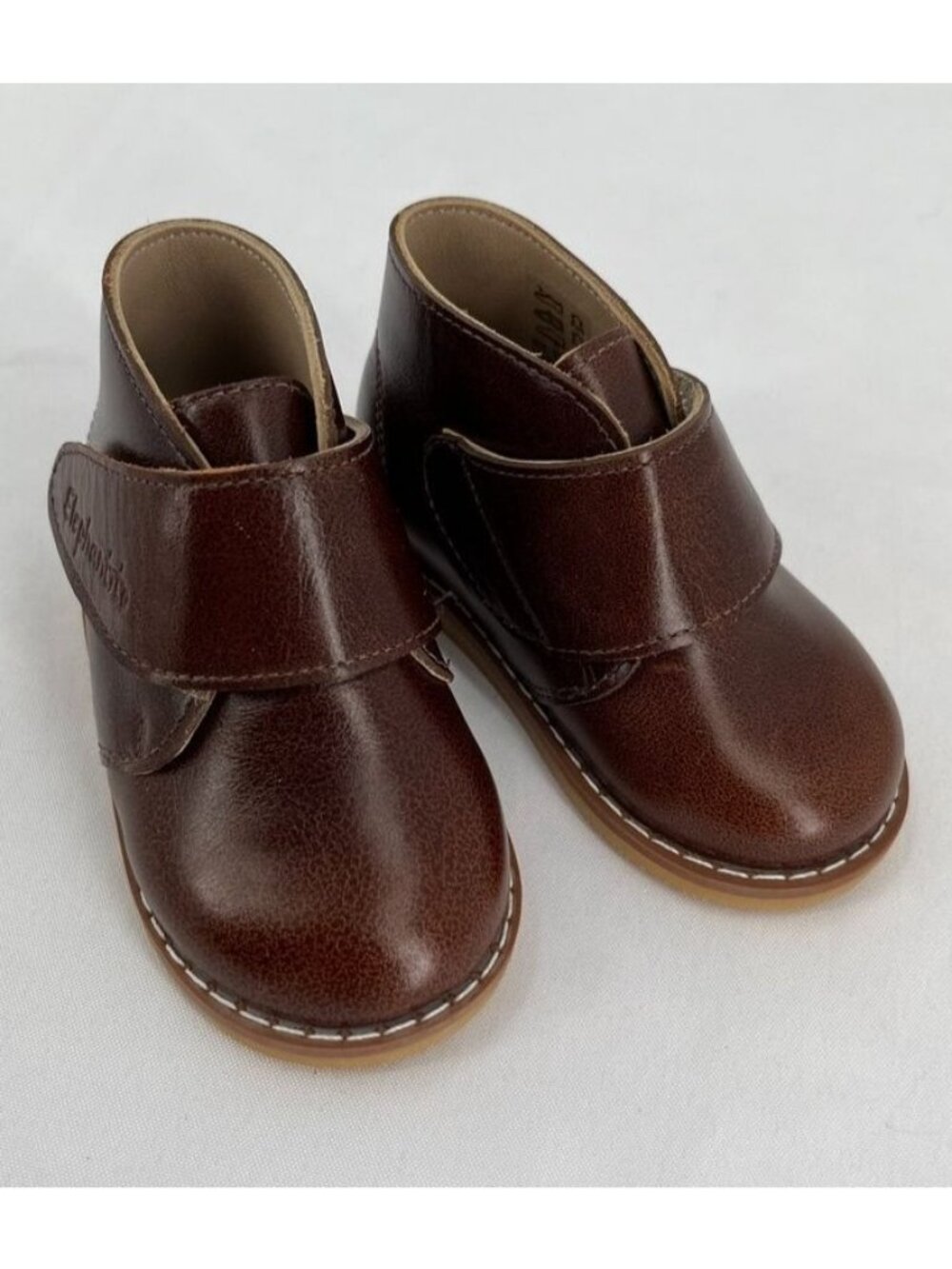 Elephantito Suede Apache Bootie Size 5 Brown Hook and Loop Closure New in Box